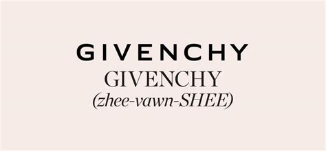 como se pronuncia givenchy